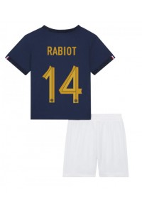 Fotbalové Dres Francie Adrien Rabiot #14 Dětské Domácí Oblečení MS 2022 Krátký Rukáv (+ trenýrky)